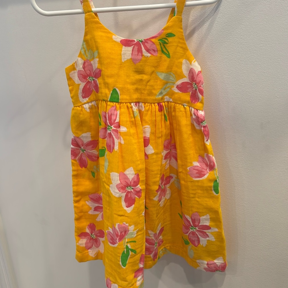 Brand new with tags, Old Navy, yellow pink flower, sundress girls size 2T